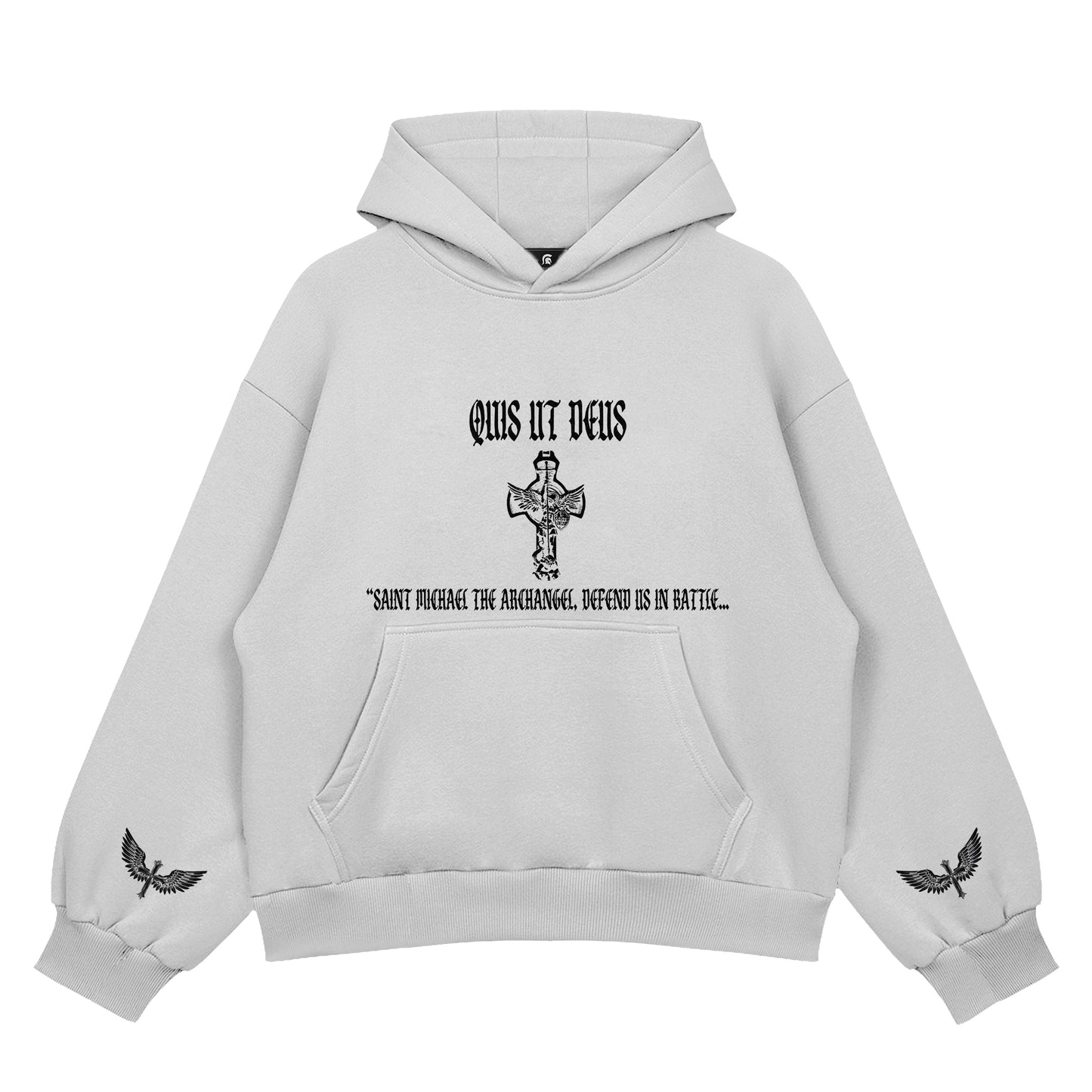 Gray Saint Michael Hoodie