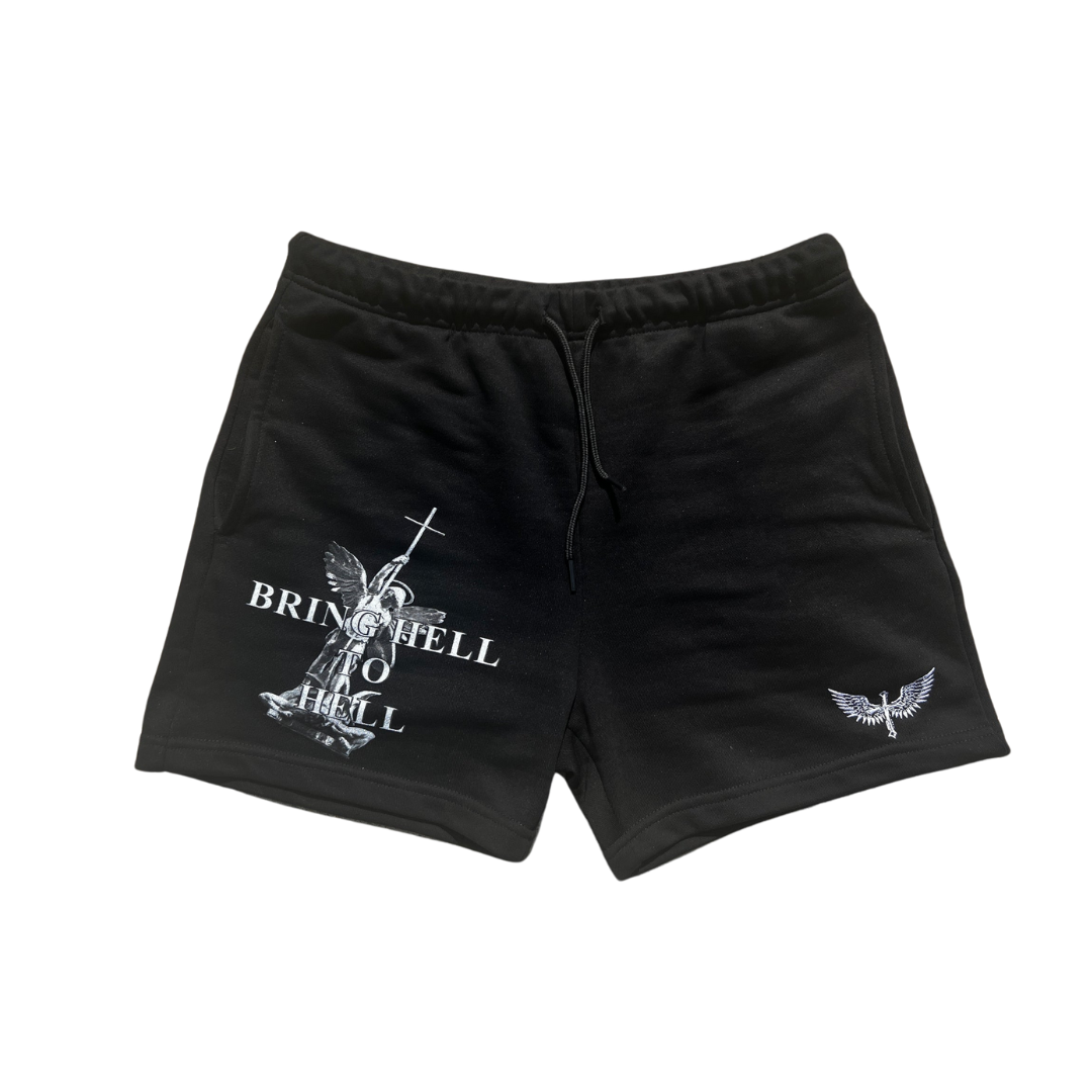 "Bring Hell To Hell" Saint Michael Shorts